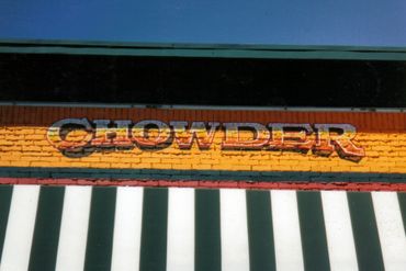 Exterior wall sign painting.