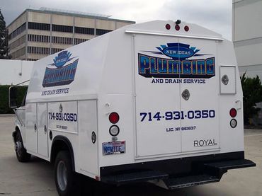 Plumbing Contractor Van Advertising Truck Lettering