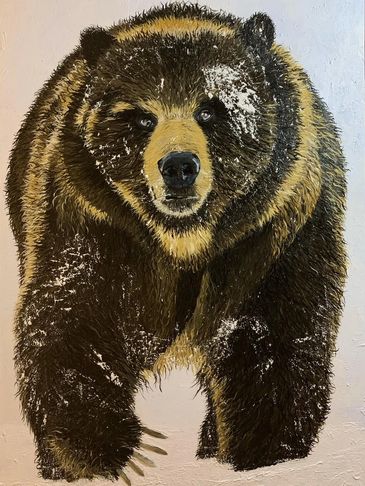 Michele Doucette Calgary artist. Bears, mountains, wildlife