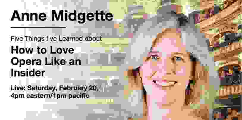 headshot in front of a theater interior, with text describing upcoming talk