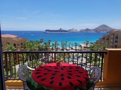 View from out room at the Villa del Palmar in Cabo San Lucas.