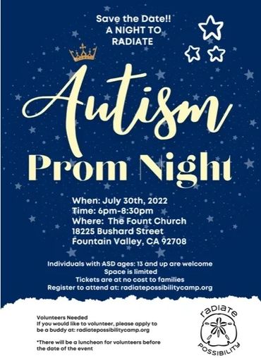 Autism Prom Night flyer