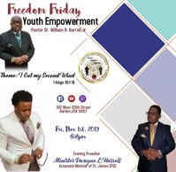 Meet us this Friday at 8pm for our Freedom Friday Youth Empowerment Service.