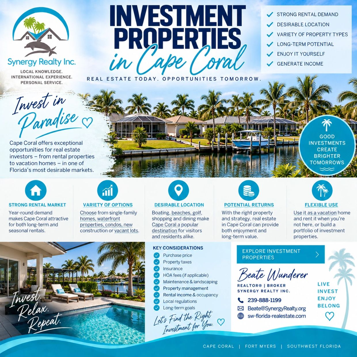 Investment properties in Cape Coral with strong rental demand and flexible use.