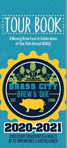 Tour book for Brass City Brew & Que 2020-2021 event.