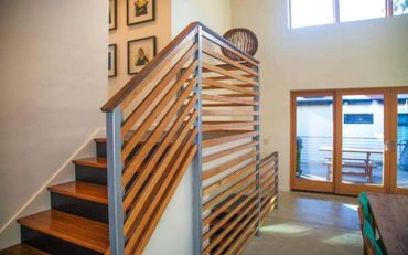 modern staircase and handrail