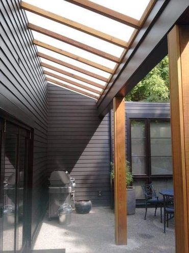 outdoor patio and awning