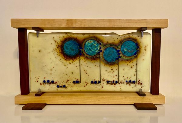 Fused glass - gallery stand - $325