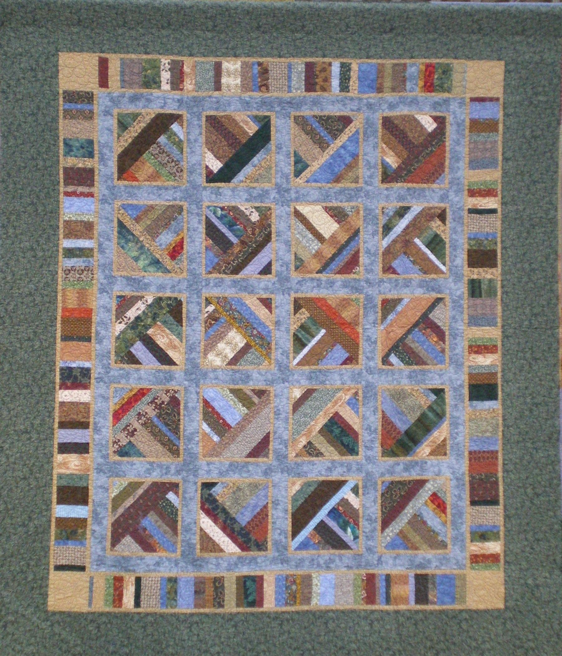 Southern Winter, a hard copy strip pieced pattern by Quilt Designs by Candace in traditional prints