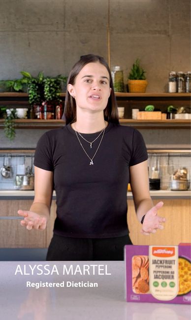 Alyssa Martel, a registered dietician, speaks in a kitchen setting.