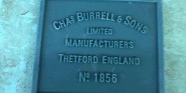 A name Chas Burrell & Sons plate in wax 