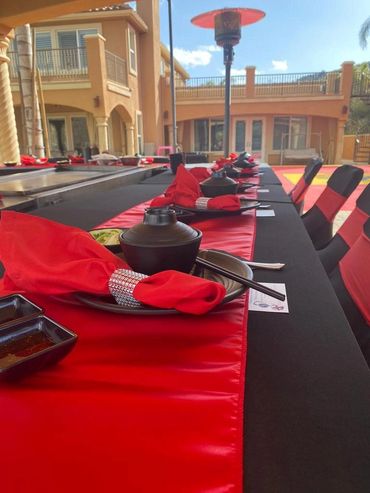 Hibachi Catering and Bartending services for any event: birthday, wedding, welcome baby, corporate.