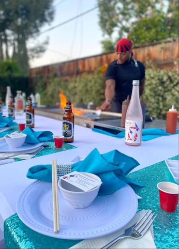 Hibachi Catering and Bartending services for any event: birthday, wedding, welcome baby, corporate.