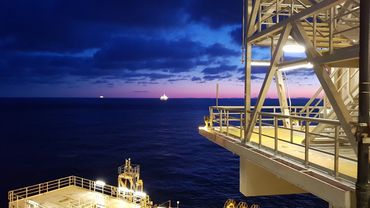 Troll B Offshore view at sunrise