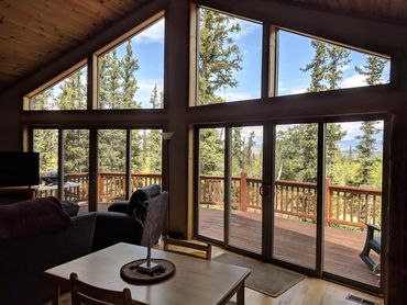 Clean windows in a large house in the mountains Dirty windows in a house. Select Window Cleaning USA