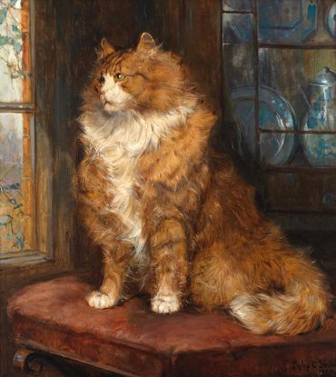 Philip Stretton Cat Painting