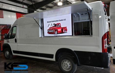 Custom Mobile Exhibit Tradeshow Display Van by Kimmel Fabrication Studio Fort Wayne Indiana