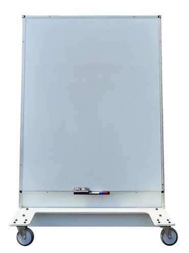 Classroom mobile whiteboard with wheels and adjustable stand for easy movement