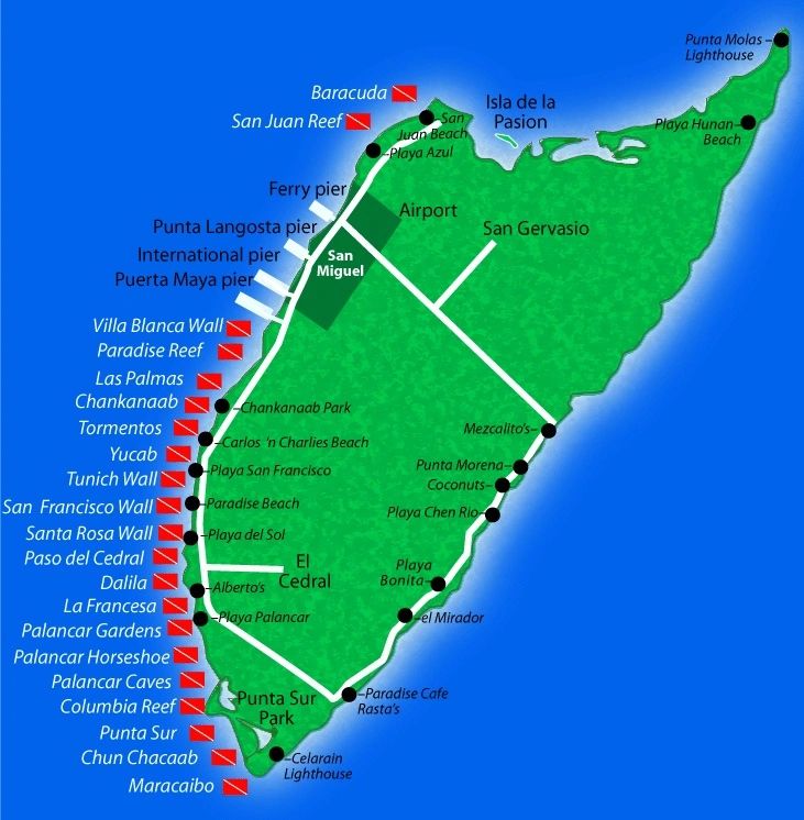 Dive Sites of Cozumel