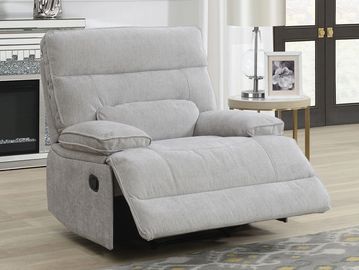 Ultimate comfort with lumbar support, a manual recliner, and padded armrests.