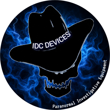 A skull wearing a hat with glowing blue smoke background.