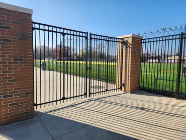 Brick Mounted Steel Gates