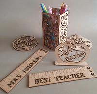 Custom laser cut end of year gifts for teachers
