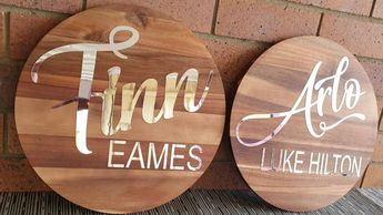 baby name cutout wall hanging or shelfie