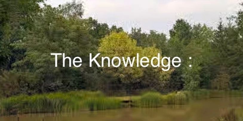 Scenic nature with text 'The Knowledge :'