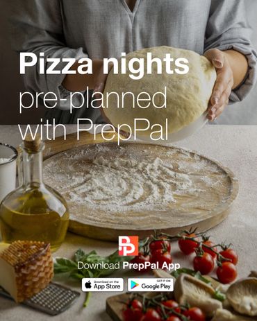 Person preparing pizza dough for a homemade pizza night.