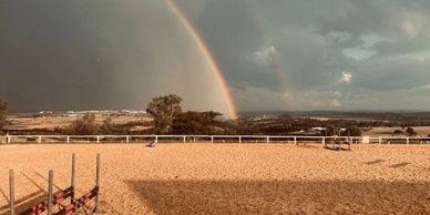 Rainbow over arena