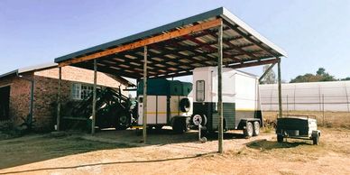Parking for horse boxes.