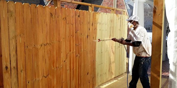 New Wood Fence Sealed with oil-based Ready Seal water sealant in Richmond, Virginia