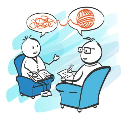 A therapy session where confusion turns into clarity.