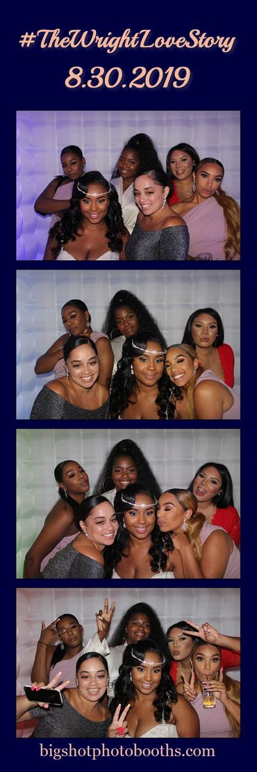 photo strip with bride and brides maids