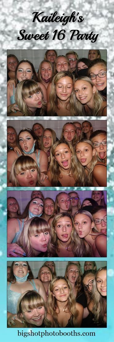 photo strip from sweet 16 party