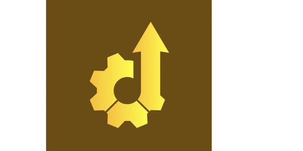 Abstract growth logo with rising arrow for success and development
