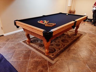 Black Invitational Championship cloth on an Ohlausen pool table