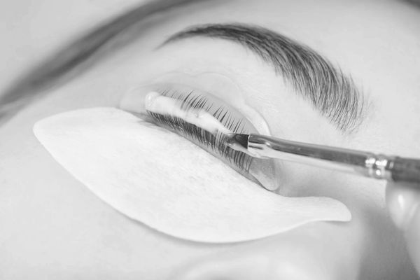 Close up of lash lift treatment at A Hidden Gem Beauty Bar in Mandeville LA