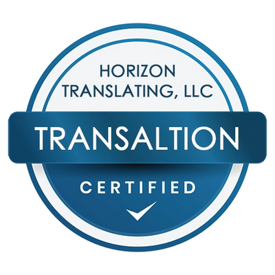 Horizon Translating, LLC Certified Translation Badge