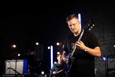 Sven in Rocklab rehearsal room.