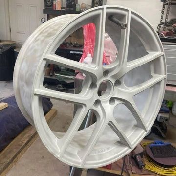 a wheel Sandblasted clean