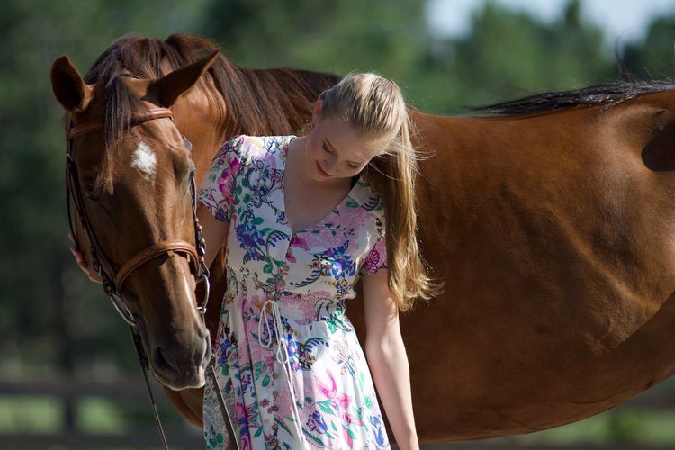 A girl and a horse together make best friends forever!