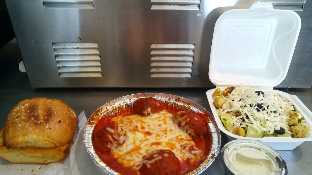 Lasagna Dinner includes Garlic Bread & a Side Salad - this meal includes meatballs which are an addi