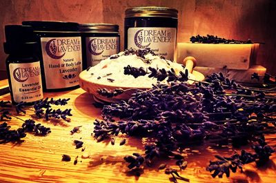 Natural lavender bath and body products