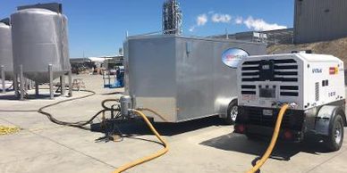 Large equipment set up at packing plant in Sana Nella