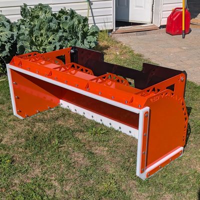 gratte a neige reversible pour tracteur compact - orange kubota