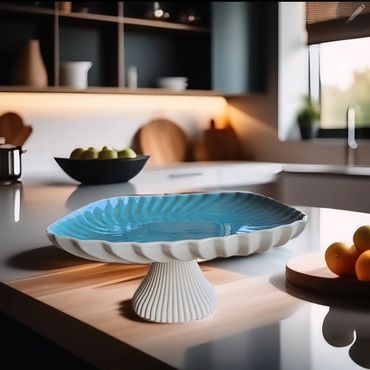 MUTFAK TEZGAHINDA AYAKLLI SUNUM TABAĞI