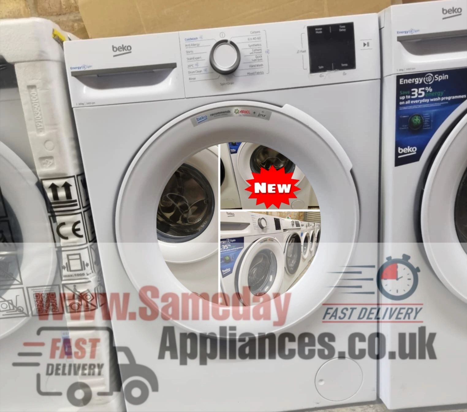 Graded new washing machines