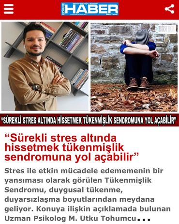 Uzman Psikolog M. Utku TOHUMCU, Rota Psikoloji, Edirne Haber Gazetesi, Edirne Psikolog